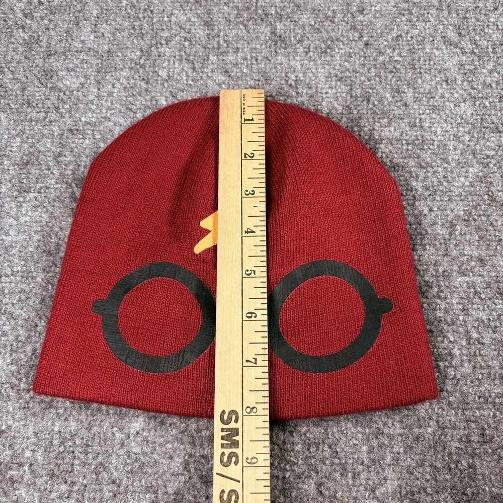Harry‎ Potter Official Knit Beanie Hat Lightning Bolt Glasses Red Geeky Novelty